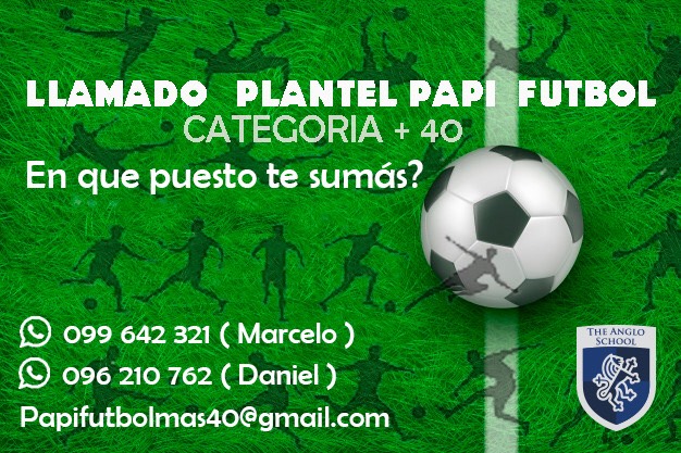 Llamado plantel Papi futbol