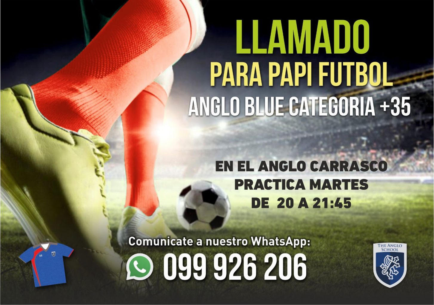 Llamado para Papi Futbol